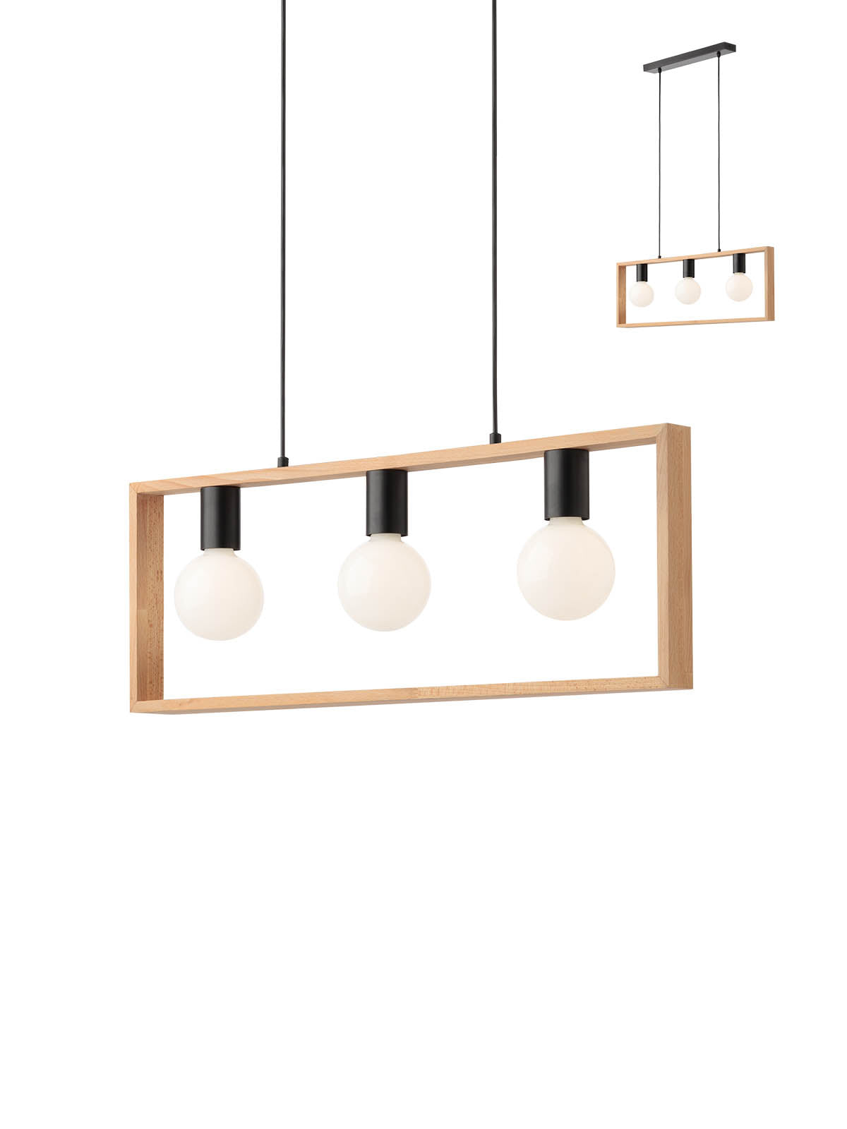 Висящо осветително тяло TIMBER 3X42W E27