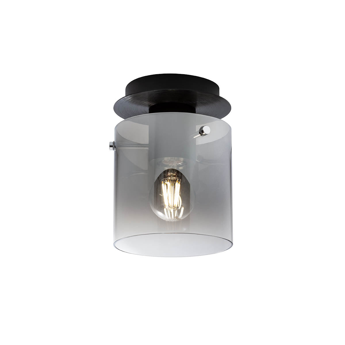 Плафон LOU 1X40W E27 SBK/SMOKE