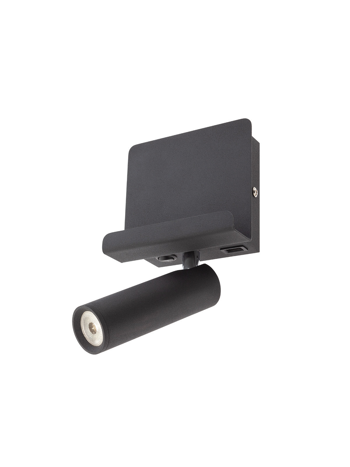 Стенен LED аплик PANEL 3.5W USB 3000K пясъчно черен