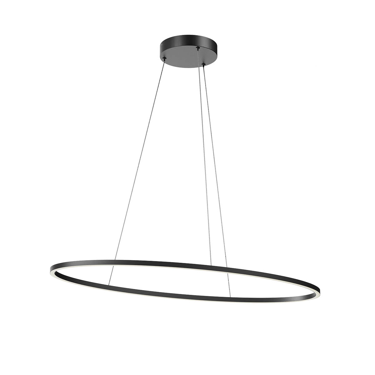 Висящо LED осветително тяло LEO 48W CCT+3STEP BK
