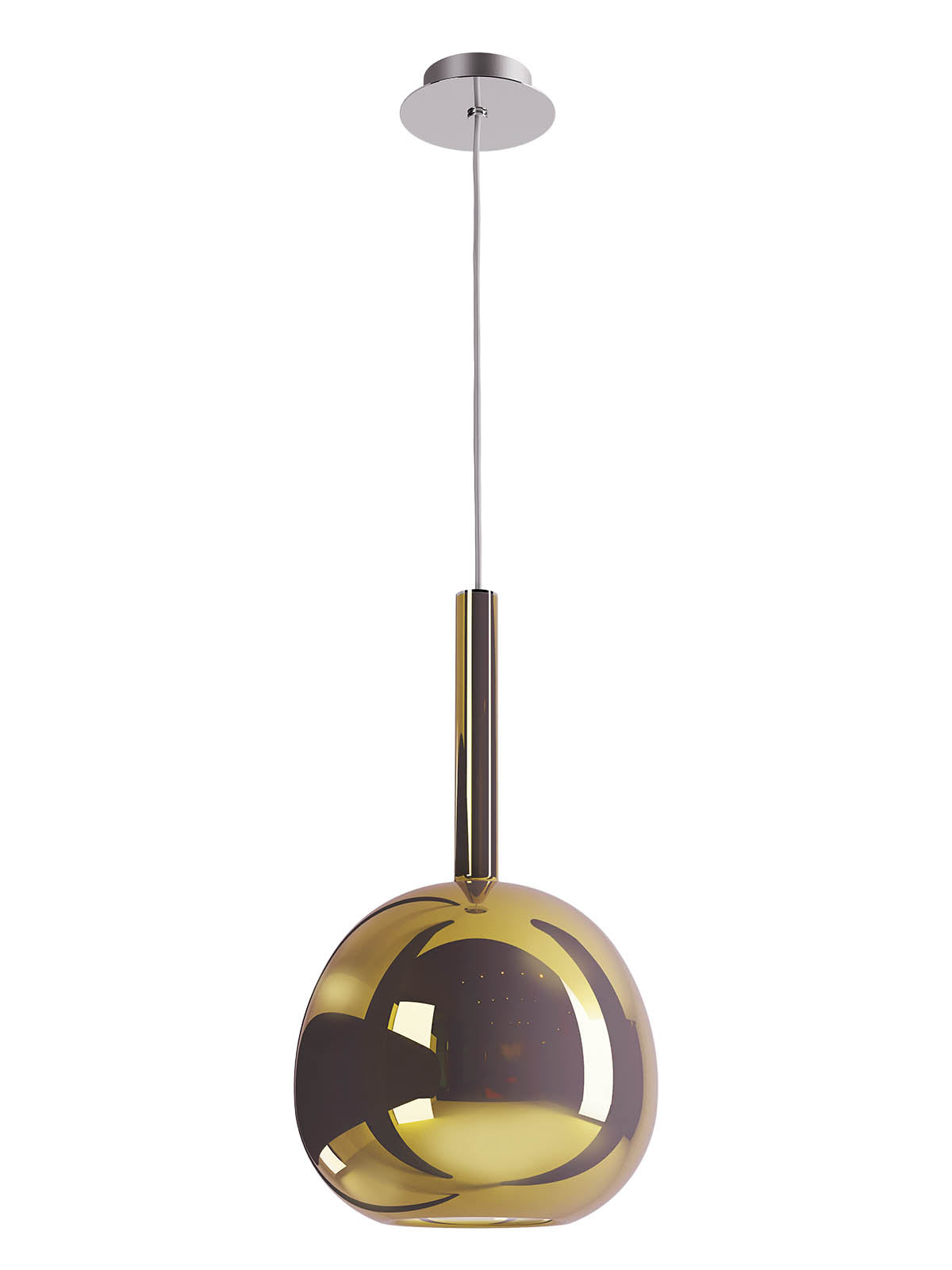 Висящо TRESOR E27*1 D200*H350 RD златен