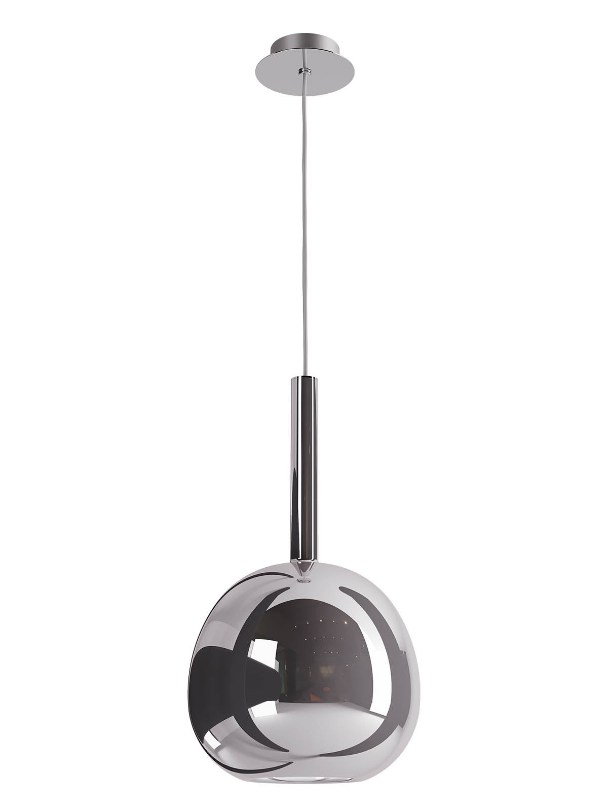 Висящо осветително тяло TRESOR E27*1 D200*H350 RD тъмно сив