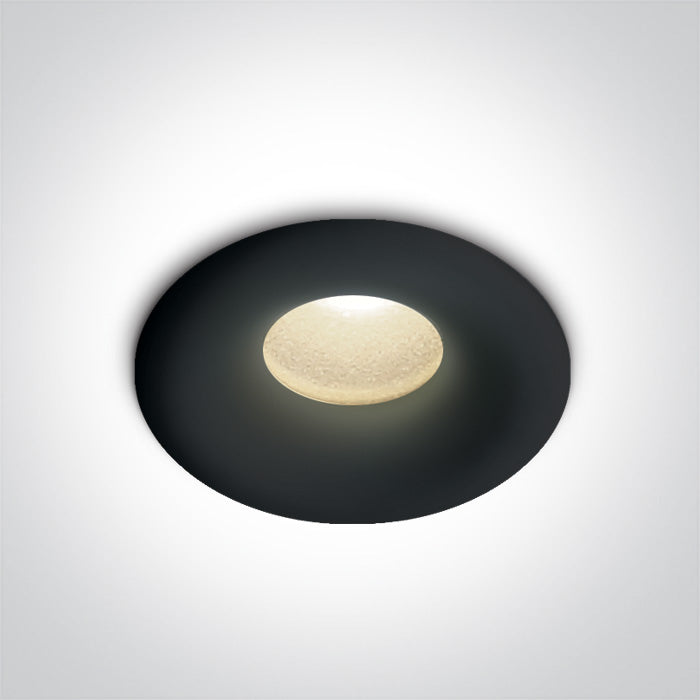 Черен LED 1W WW (топло бяло) IP44 STAR LIGHT 350mA