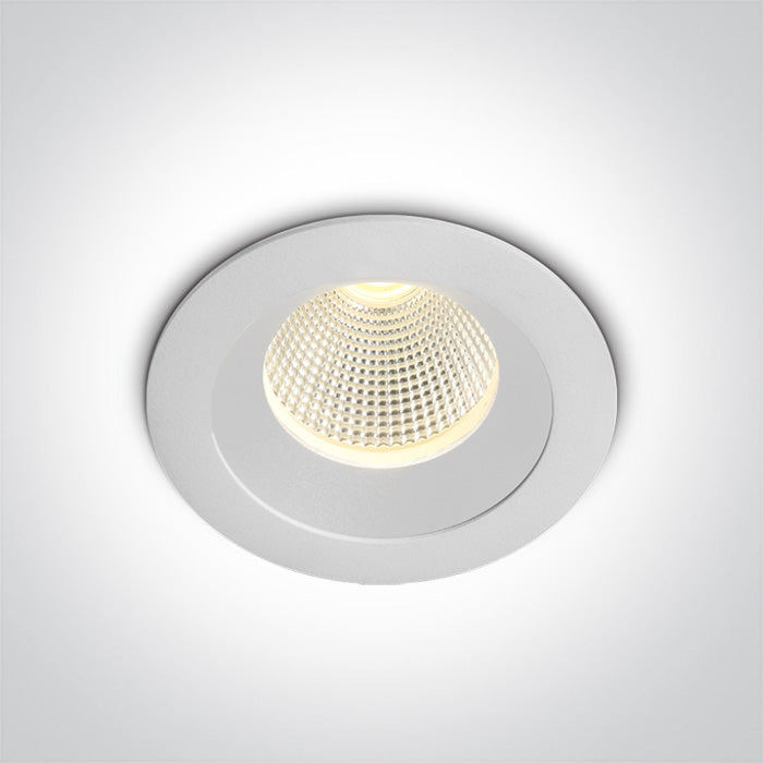 Бяла/Бяла LED 3W ТБ (Топло Бяла) 350mA Dark-Light (Вграден оптичен конус)