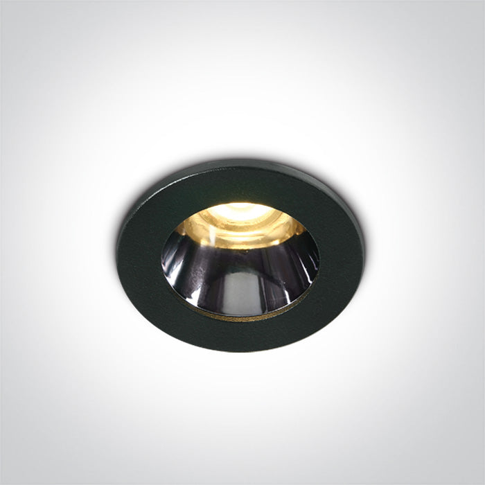 Черен LED 3W WW (топло бяло) IP20 38° 230V Dark-Light (задълбочен оптичен конус)