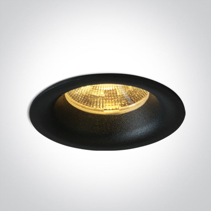Черен COB 3W WW (топло бяло) 350mA Dark-Light (задълбочен оптичен конус)