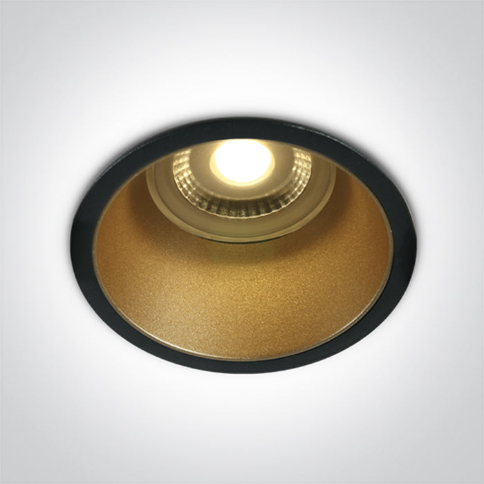 Черен GU10 10W Месинг REFLECTOR Dark-Light (задълбочен оптичен конус)