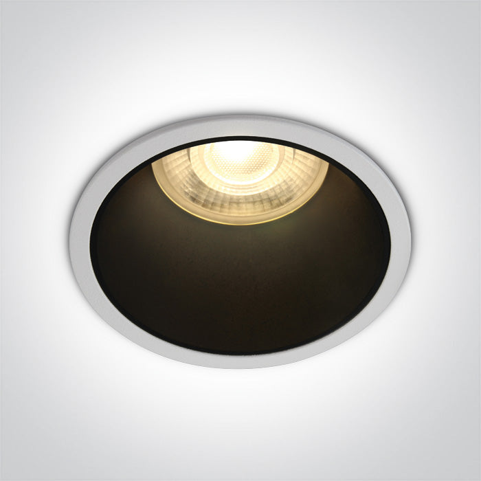 Бял GU10 10W Черен REFLECTOR Dark-Light (задълбочен оптичен конус)