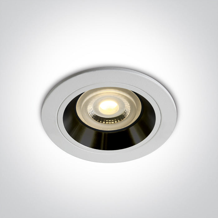 Бял GU10 10W Черен REFLECTOR Dark-Light (задълбочен оптичен конус)