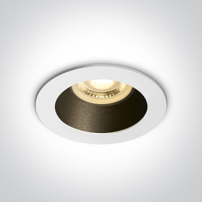 Бял GU10 10W Мат Черен REFLECTOR Dark-Light (задълбочен оптичен конус)