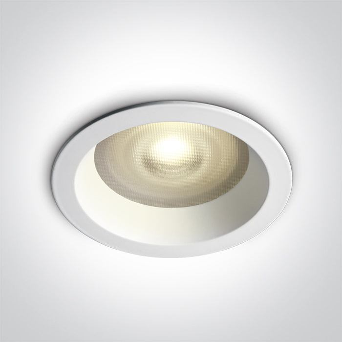 Бял PRISMATIC GU10 10W IP65 Dark-Light (задълбочен оптичен конус)