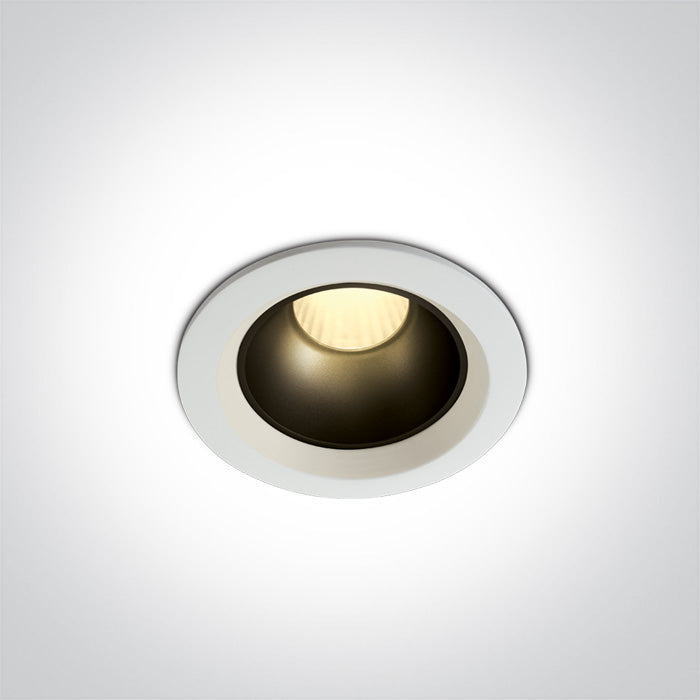 Бял LED 7W WW (топло бяло) IP20 45° 230V Dark-Light (задълбочен оптичен конус)