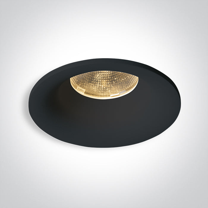 Черен COB 12W WW (топло бяло) 700mA IP65 Dark-Light (задълбочен оптичен конус)
