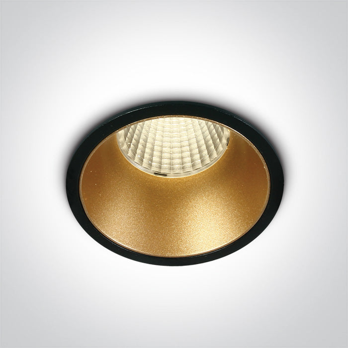 Черен LED 12W WW (топло бяло) 700mA Dark-Light (задълбочен оптичен конус)