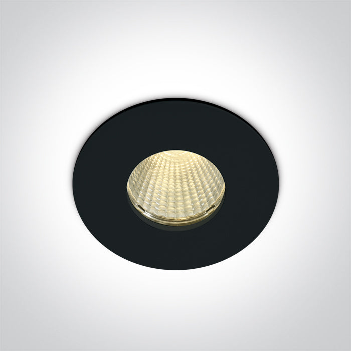 Черен COB 12W WW (топло бяло) 700mA IP65 Dark-Light (задълбочен оптичен конус)