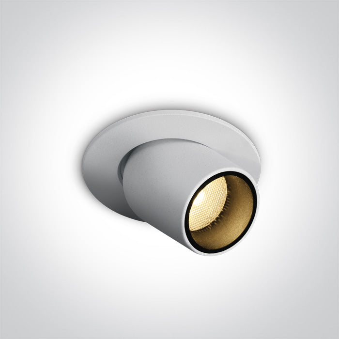 Бял COB 3W WW (топло бяло) IP20 350mA С димиране Dark-Light (задълбочен оптичен конус)