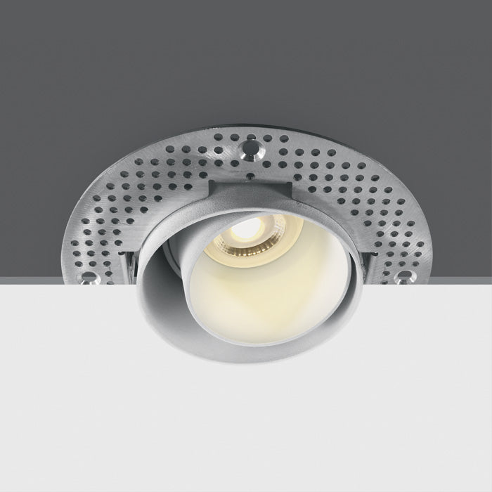 Бял Регулируем Безрамков GU10 10W Dark-Light (задълбочен оптичен конус)