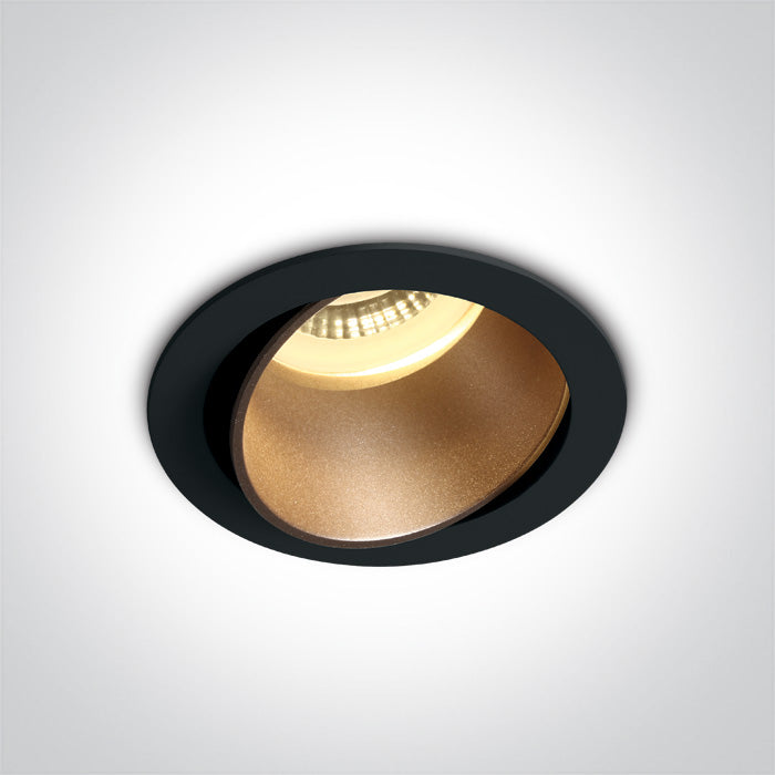 Черен GU10 10W Месинг REFLECTOR Dark-Light (задълбочен оптичен конус) Регулируем