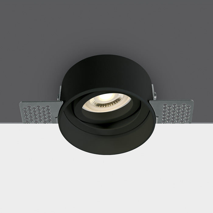 Черен GU10 10W Безрамков Dark-Light (задълбочен оптичен конус) Регулируем