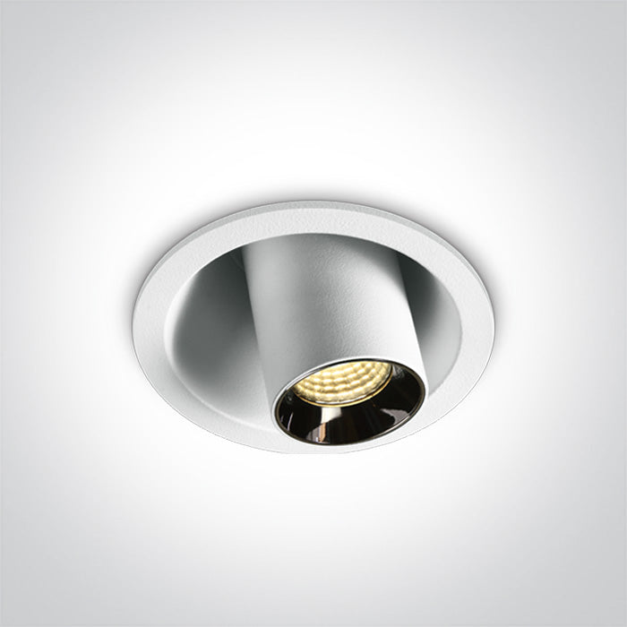 Бял COB Вградено LED 6W WW (топло бяло) 38° Регулируем Dark-Light (задълбочен оптичен конус) 230V