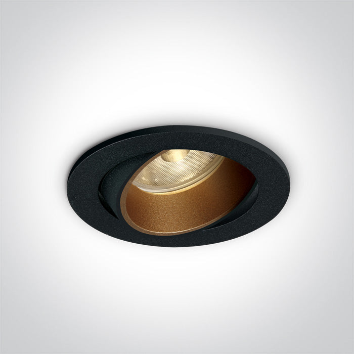 Черен 6,5W WW (топло бяло) 700mA Регулируем Dark-Light (задълбочен оптичен конус)