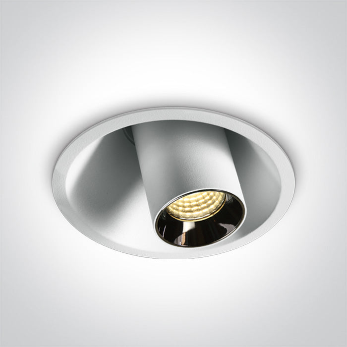 Бял COB Вградено LED 7W WW (топло бяло) 38° Регулируем Dark-Light (задълбочен оптичен конус) 230V