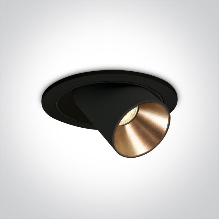 Черен COB 12W CCT (регулируем цвят на светлината) 700mA Dark-Light (задълбочен оптичен конус)