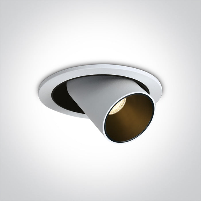 Бял COB 12W CCT (регулируем цвят на светлината) 700mA Dark-Light (задълбочен оптичен конус)