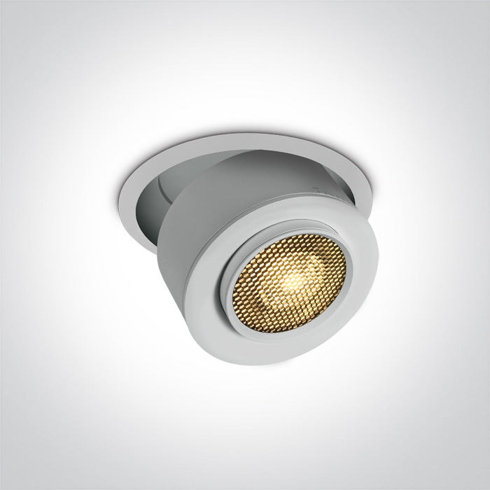 Бял Вградено COB 15W WW (топло бяло) 15-45° 230V HONEYCOMB