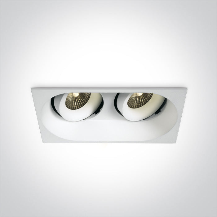 Бял 2x6,5W WW (топло бяло) 700mA IP54 Регулируем Dark-Light (задълбочен оптичен конус)
