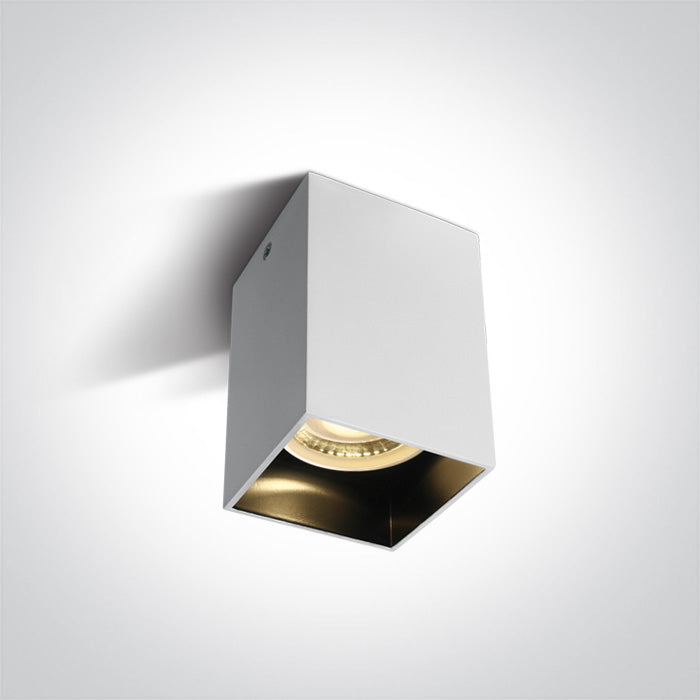 Бял GU10 10W Dark-Light (задълбочен оптичен конус) SQUARE