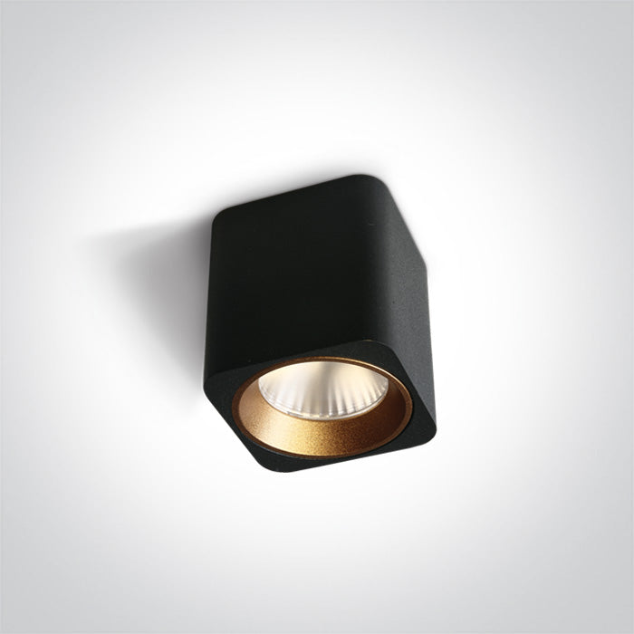 Черен LED 7W WW (топло бяло) 35° 230V SQUARE С димиране