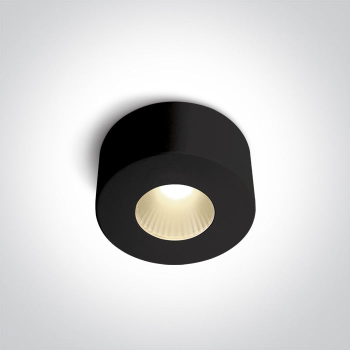 Черен LED 7W WW (топло бяло) 40° 230V С димиране