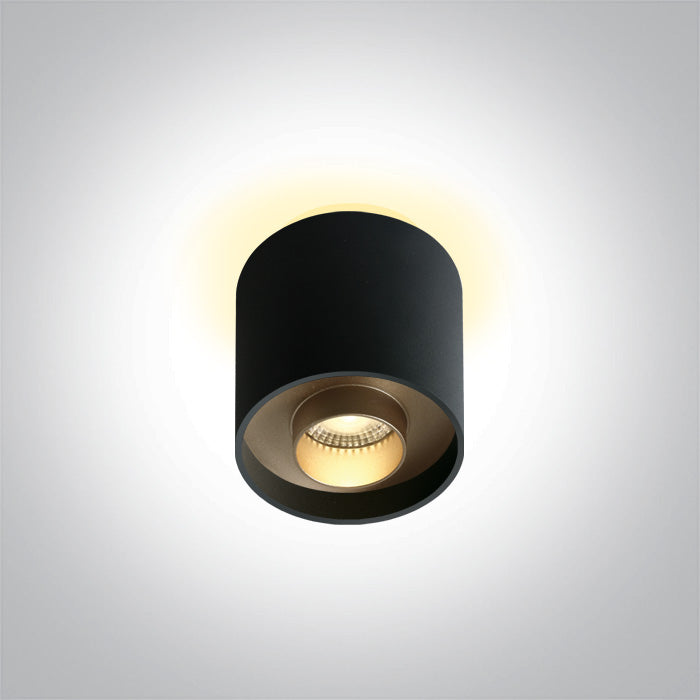 Черен BACKLIT 8W WW (топло бяло) IP20 230V Dark-Light (задълбочен оптичен конус)