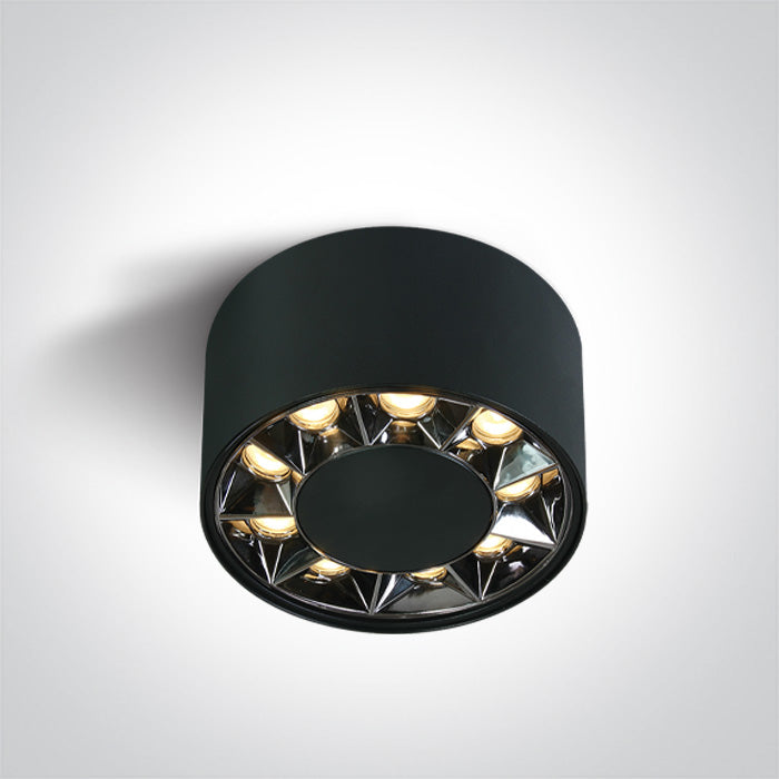 Черен LED 12W WW (топло бяло) IP20 38° 230V Dark-Light (задълбочен оптичен конус)