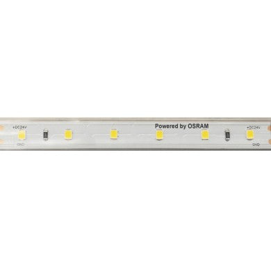LED SMD лента 24V DC 12W/м 3000K 1250LM/м IP66 12мм CRI80 OSRAM 2835 60LED/м 3SDCM 5м ролка 5г