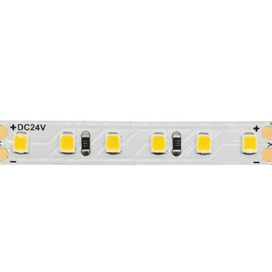 LED SMD лента 24V DC 14.4W/m 3000K 1600lm/m IP20 8mm CRI80 OSRAM 2835 120LED/m 3SDCM 5m 5г