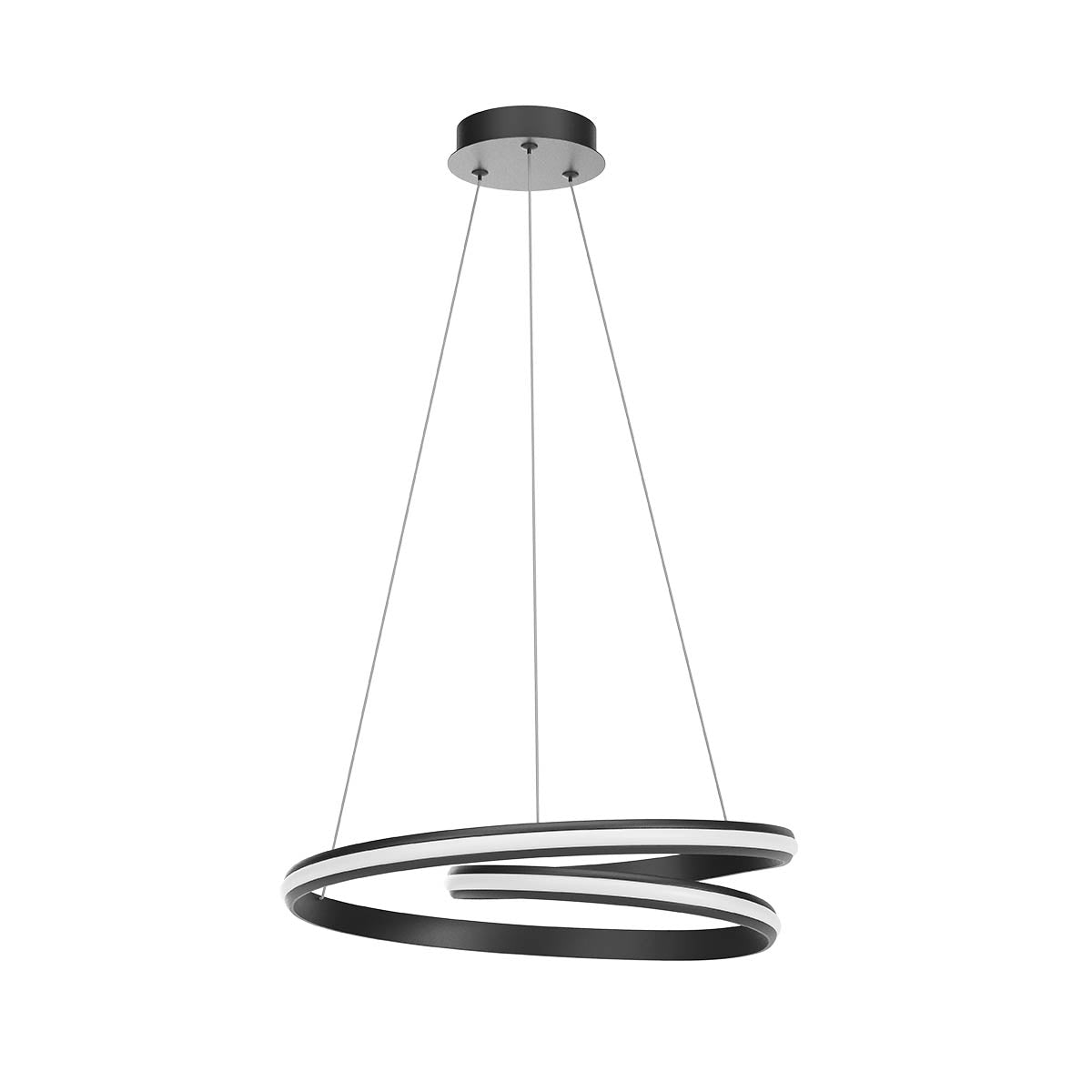 Висящо LED осветително тяло TORSION 40W D550 3000/4000K BK