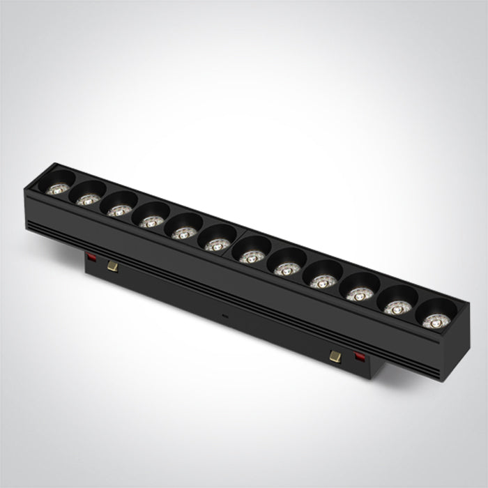Черен 12W CCT (регулируем цвят на светлината) 48V IP20 MINI/MIDI
