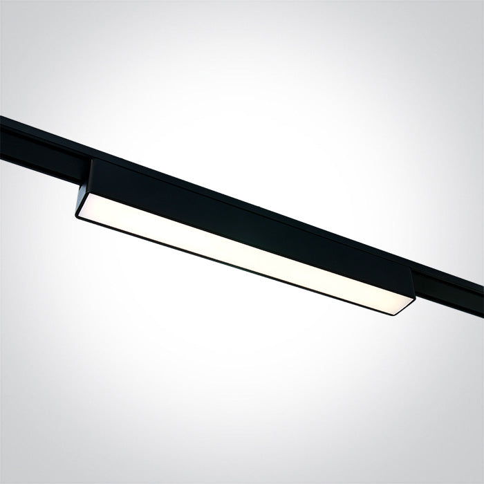 Черен 10W Линеен осветител CCT (регулируем цвят на светлината) 48V IP20 FLAT MAGNETIC