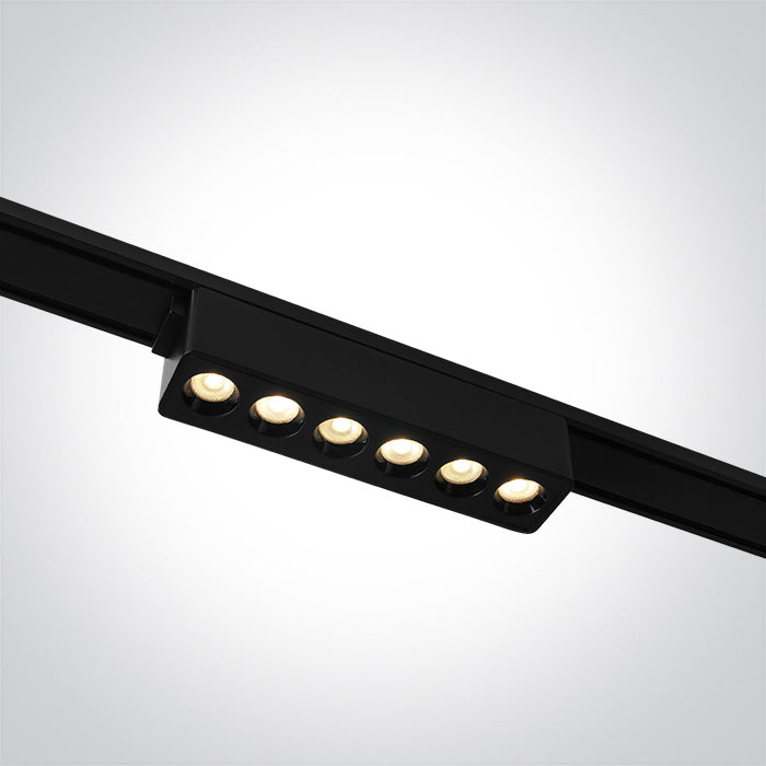 Черен 6W CCT (регулируем цвят на светлината) 48V IP20 FLAT MAGNETIC