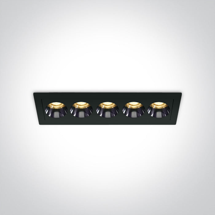 Черен Вградено LED 12W WW (топло бяло) IP20 38° 230V Dark-Light (задълбочен оптичен конус)