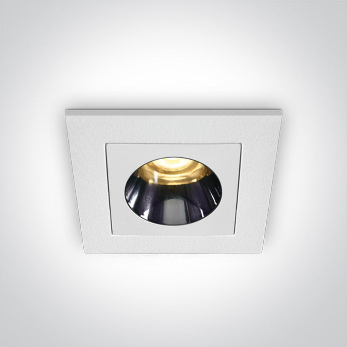 Бял Вградено 3W WW (топло бяло) IP20 230V Dark-Light (задълбочен оптичен конус)