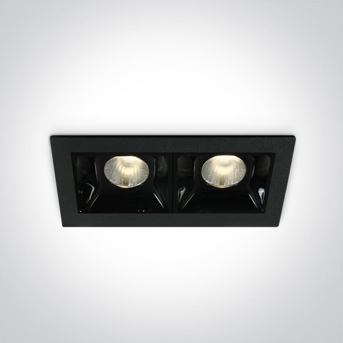 Черен LED 2x2W WW (топло бяло) 30° IP20 700mA С димиране