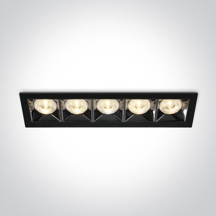 Черен LED 20W WW (топло бяло) 38° IP20 230V