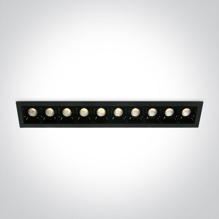 Черен LED 10x2W WW (топло бяло) 30° IP20 700mA С димиране