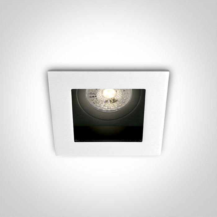Бял Регулируем GU10 10W Dark-Light (задълбочен оптичен конус)