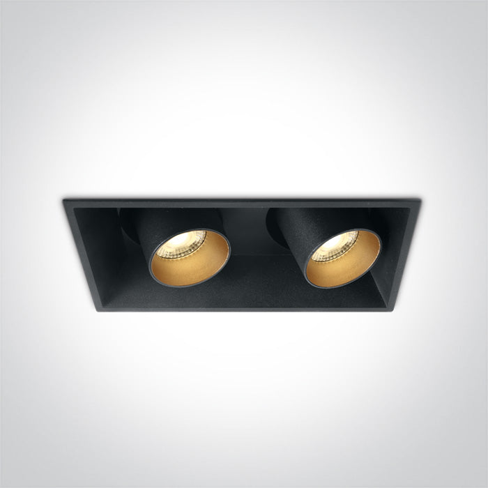 Черен COB 2x11W WW (топло бяло) IP20 38° 230V Регулируем Dark-Light (задълбочен оптичен конус)