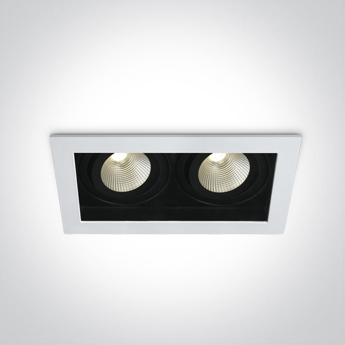 Бял LED 2x12W WW (топло бяло) IP44 700mA 40° Регулируем SEMI Dark-Light (задълбочен оптичен конус)