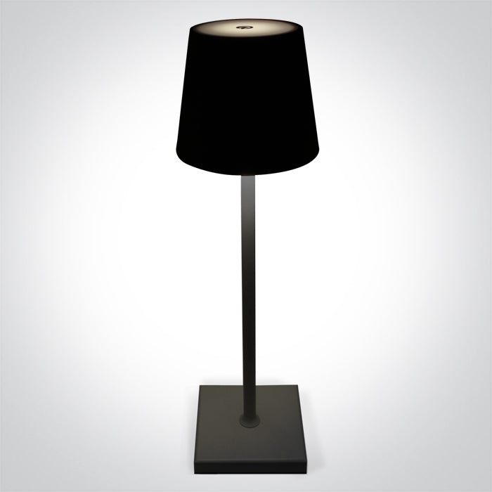 Черен 3,5W RGB+WW (топло бяло) TABLE Лампа RECHARGEABLE USB SOCKET IP54 С димиране